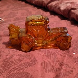 Avon Amber Glass Car Collectible